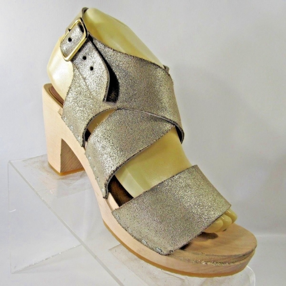 Bryr Size 37 Silver Heels Sandals Womens B3D9